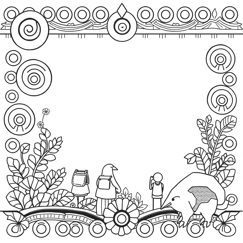 Māori cultural border design