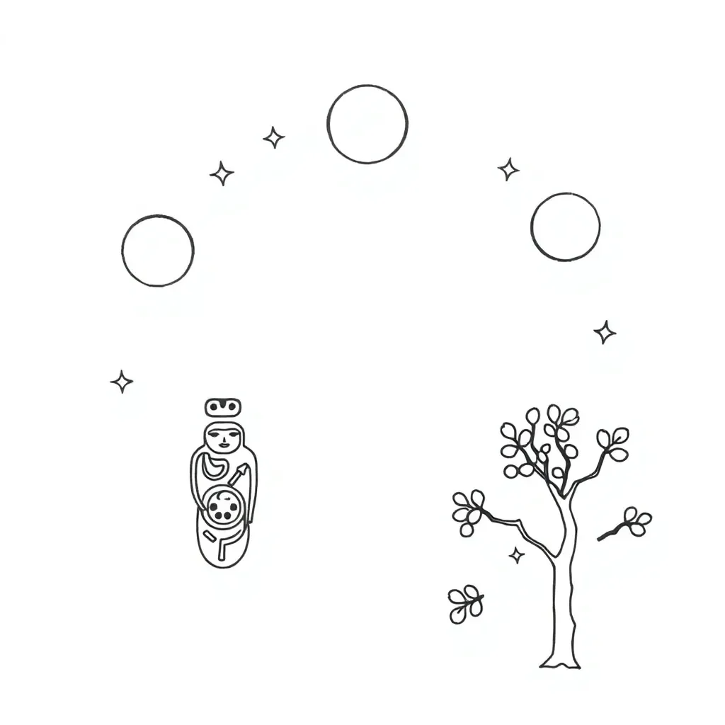 Moon phases illustration