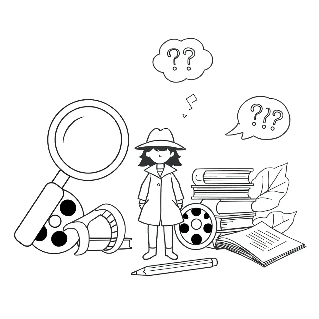Enola Holmes detective illustration
