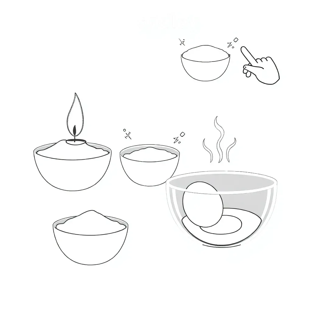 Science experiment with heat and materials