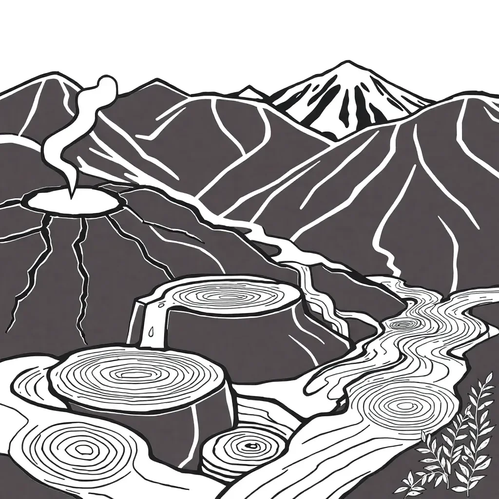 Pink and White Terraces formation diagram