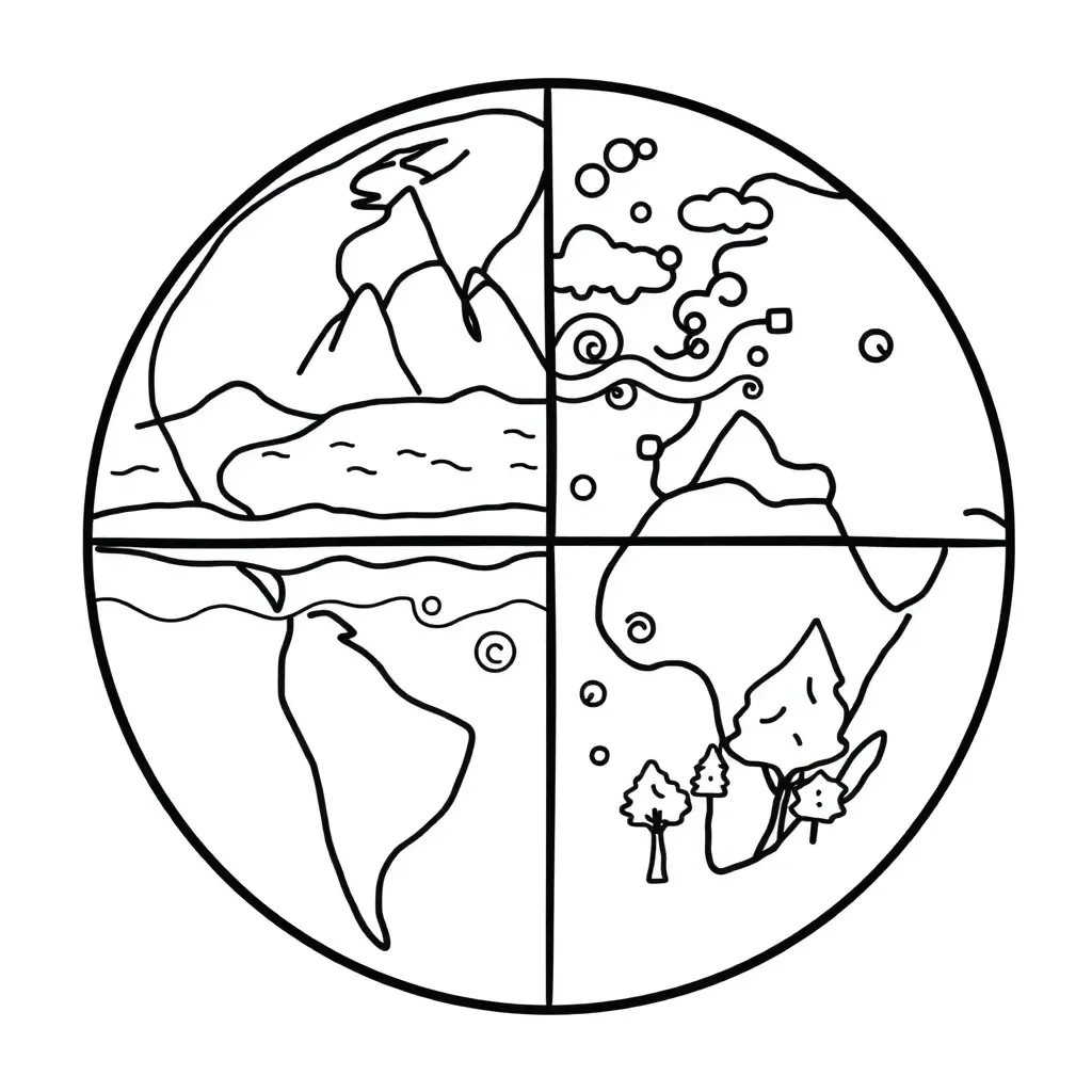 Earth's four systems illustration