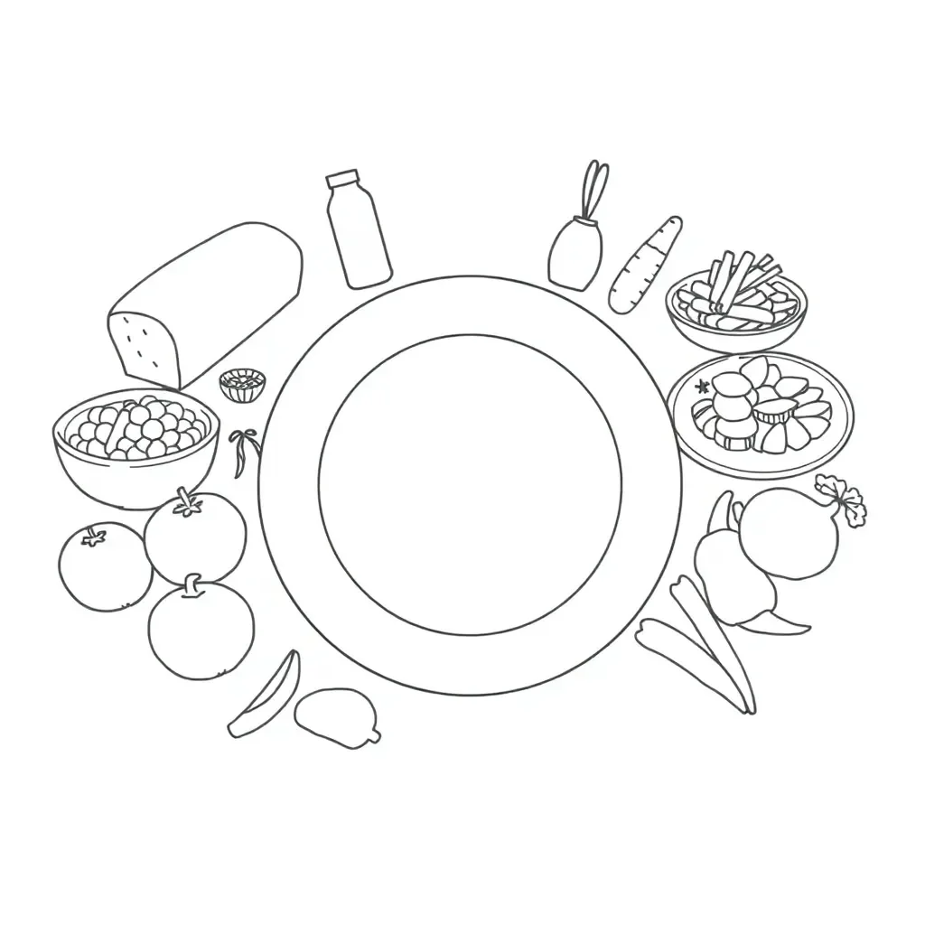 Eatwell Plate with gluten-free foods