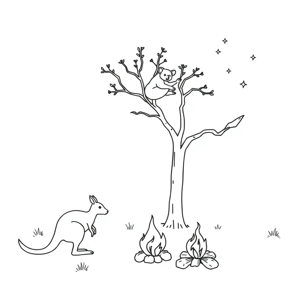 Folk story characters illustration