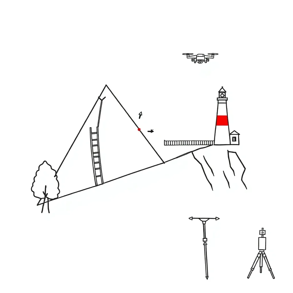 Right-angled triangle with trigonometry ratios