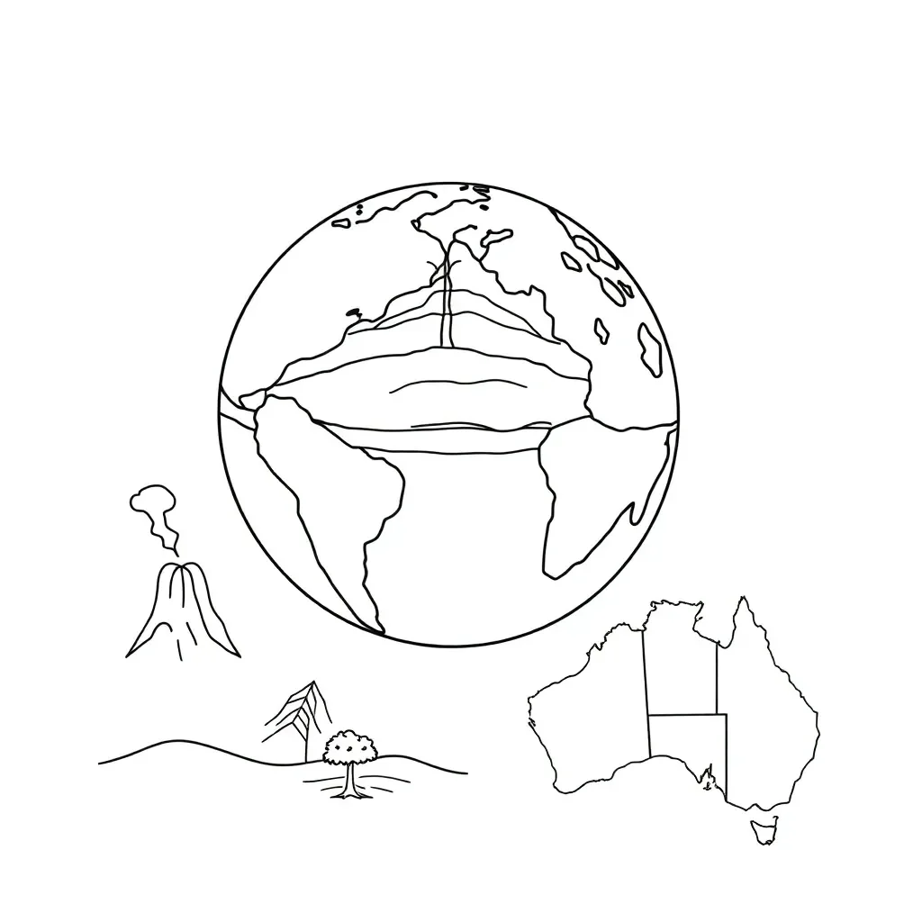 Diagram of Earth's tectonic plates