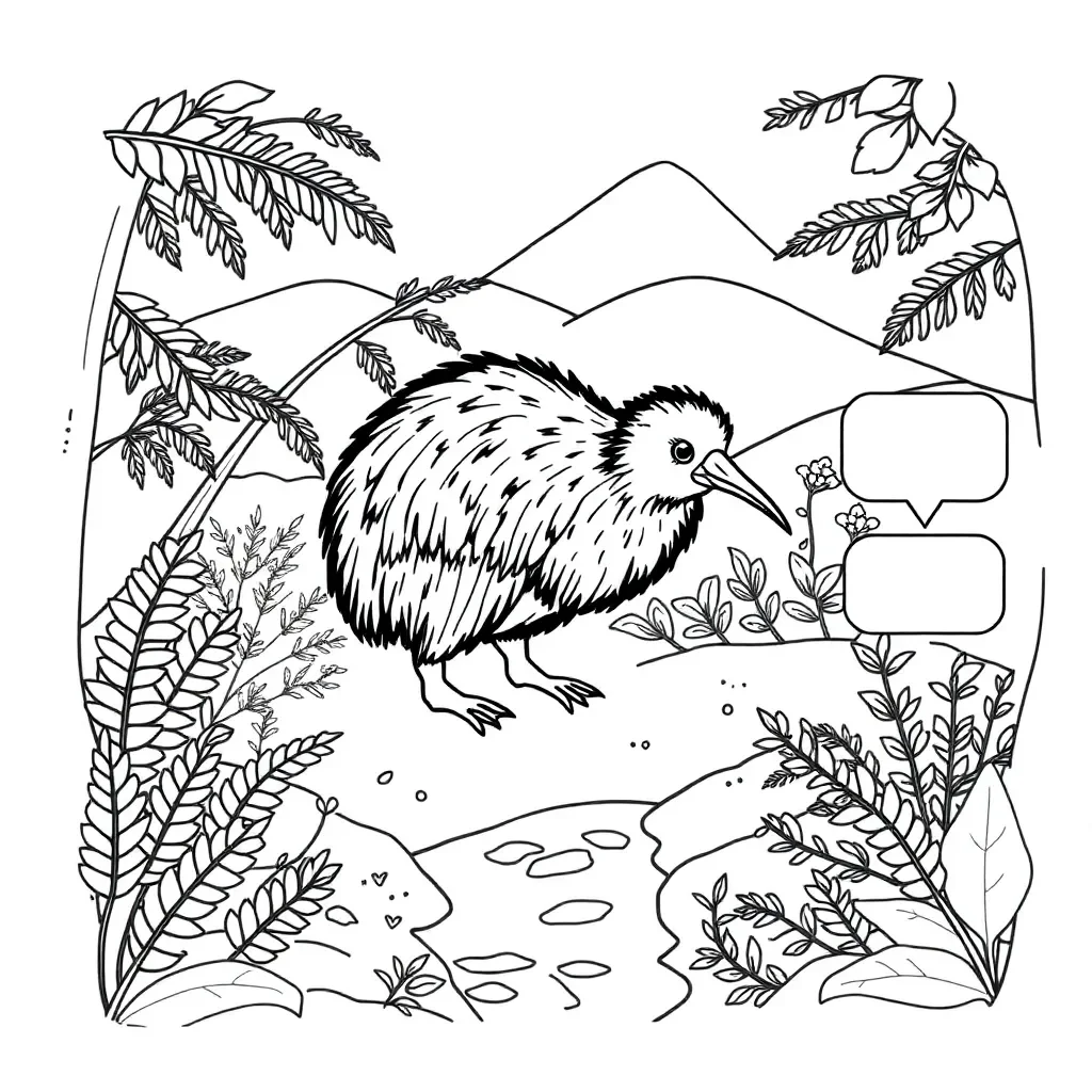 Worksheet illustration of īnanga and a river habitat