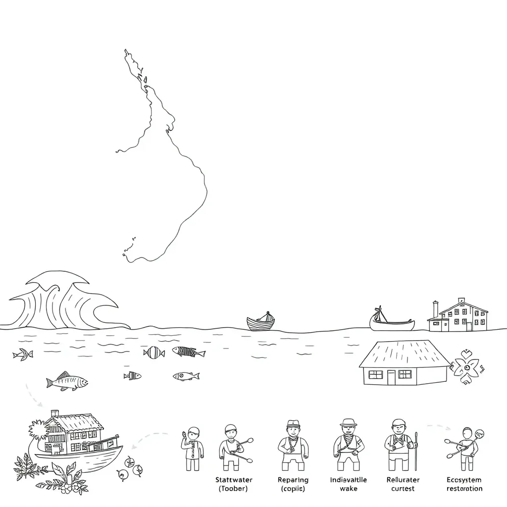Outline map of the Pacific Ocean showing Kiribati and neighbouring places