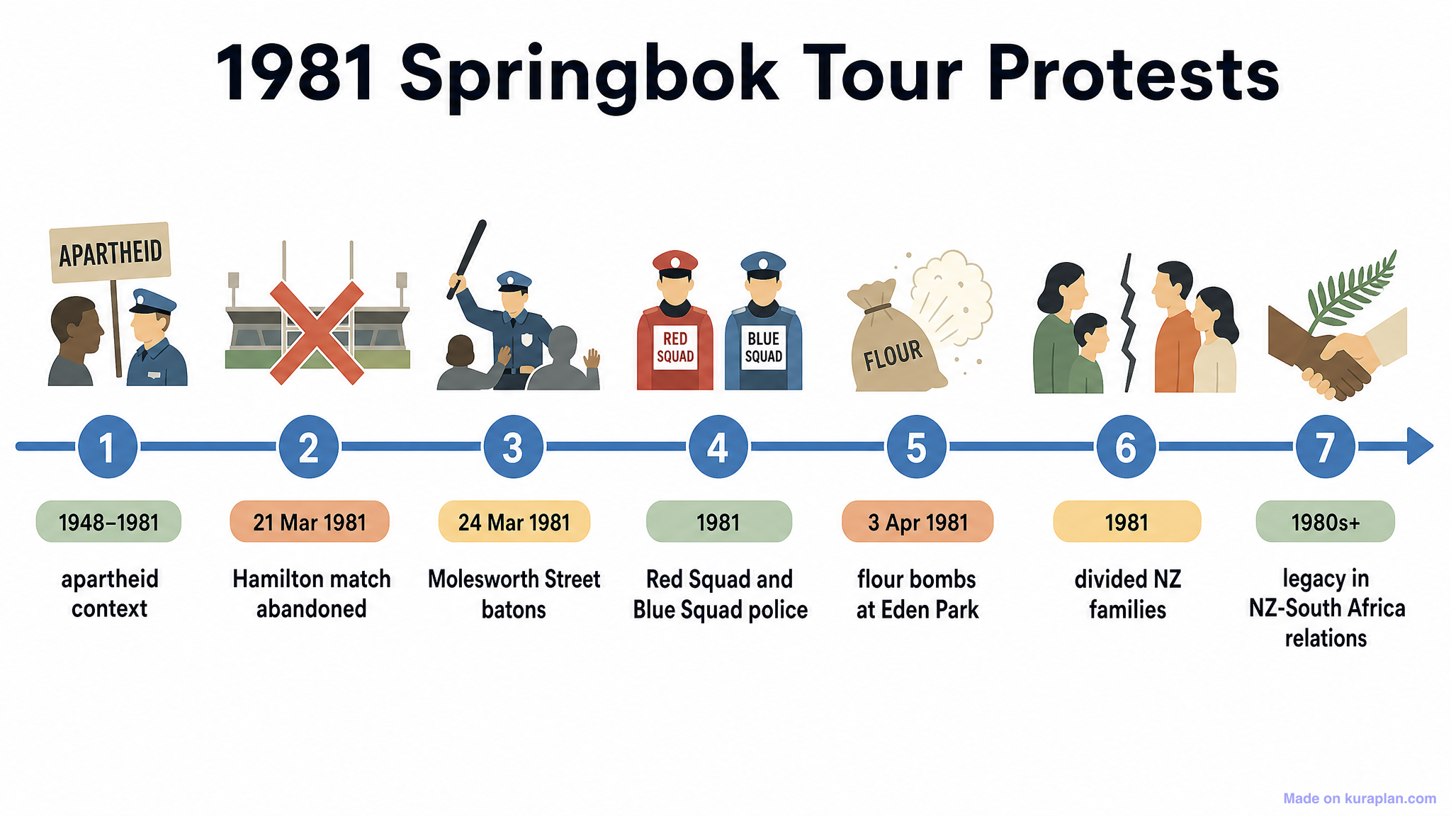 1981 Springbok Tour Protests Timeline — Free Printable Clipart for ...