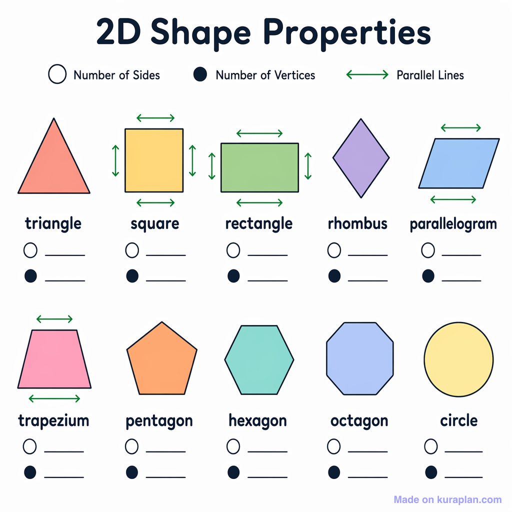 2D Shape Properties (simple, unlabeled) — Free Printable Clipart for ...