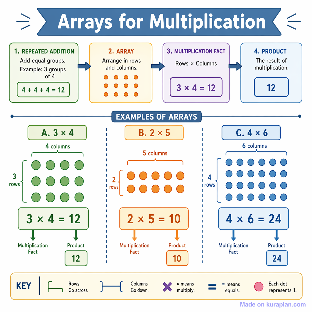 Arrays for Multiplication (detailed) — Free Printable Clipart for ...