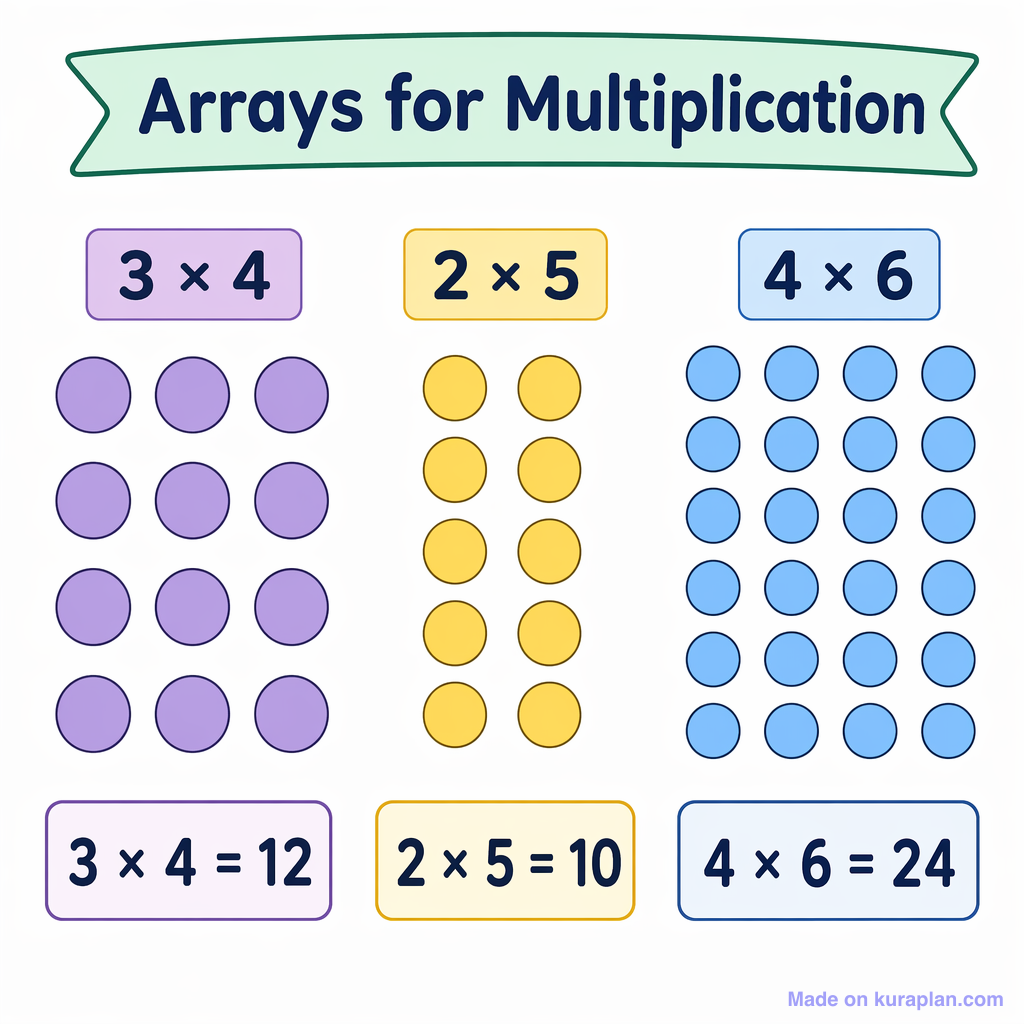 Arrays for Multiplication (simple) — Free Printable Clipart for ...