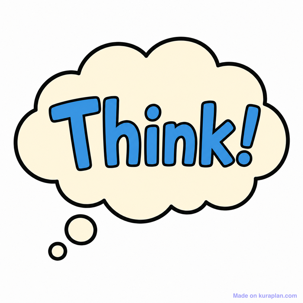 Word Think Free Think Clipart for Teachers — 2 Printables | Kuraplan