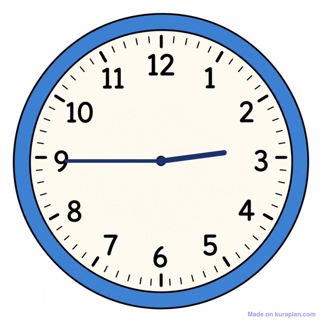 Clock Face — 2:45 (Quarter To 3) — Free Printable Diagram for Teachers ...