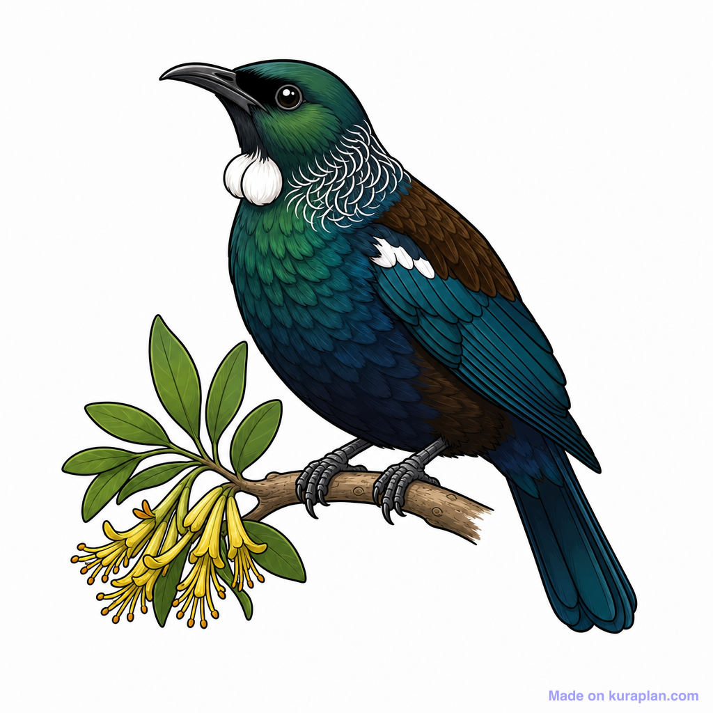 Deco Tui Bird — Free Printable Clipart for Teachers | Kuraplan
