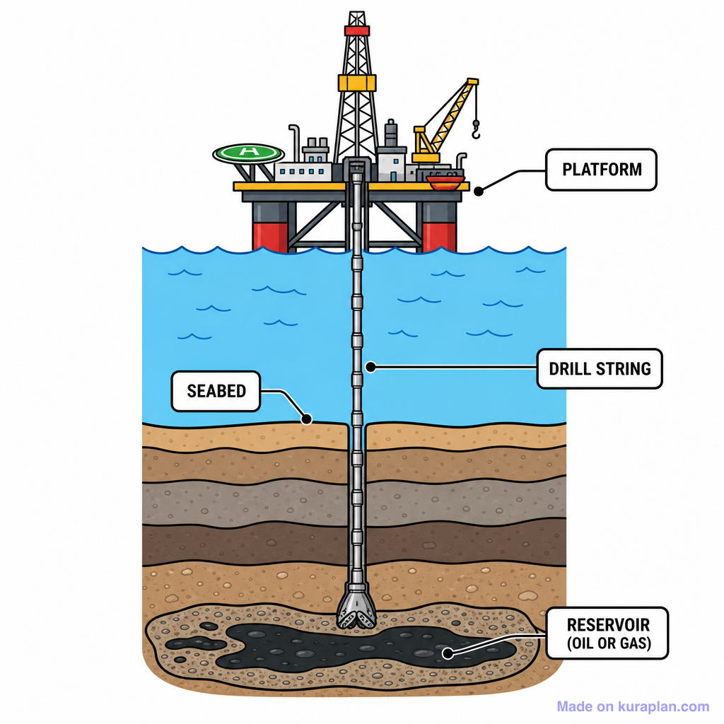 Create Oil Rig Schematic Energy Oil Rig Offshore — Free Printable Diagram for Teachers | Kuraplan
