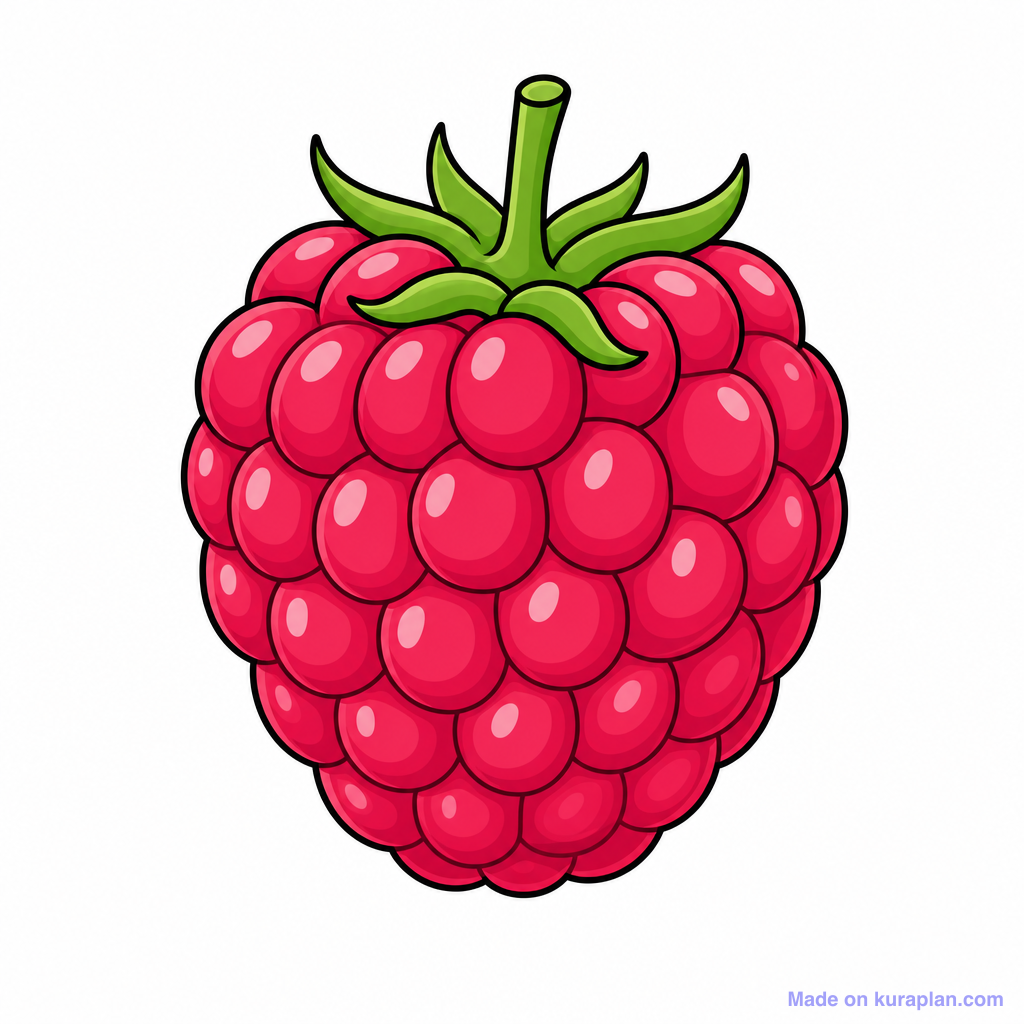 Food Raspberry — Free Printable Clipart for Teachers | Kuraplan
