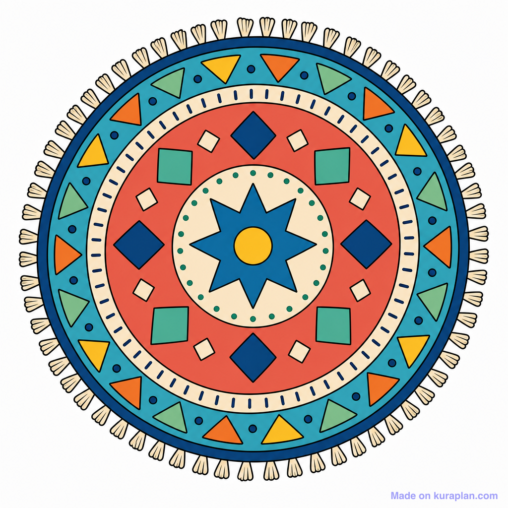 Furniture Rug Round — Free Printable Clipart for Teachers | Kuraplan