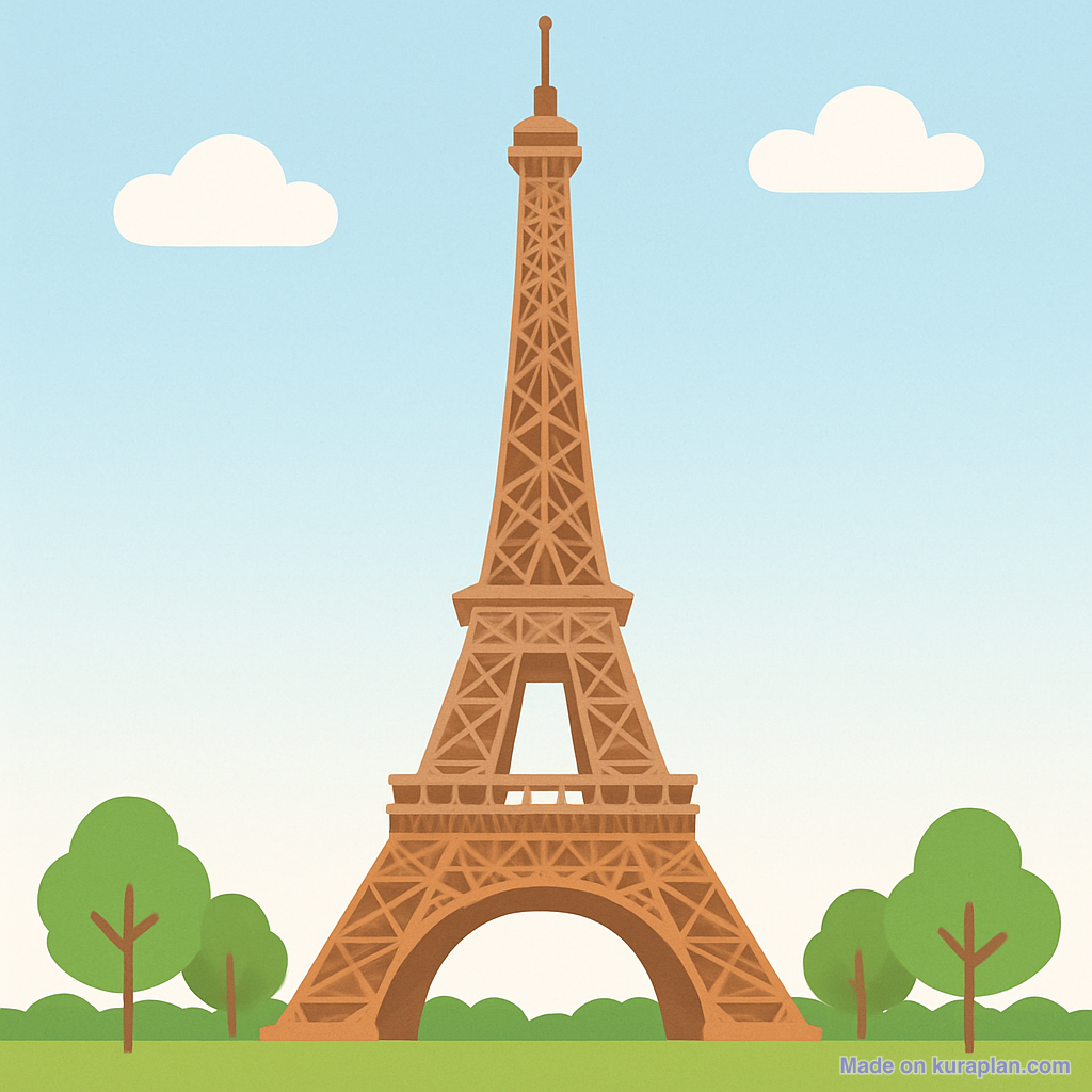 Landmark Eiffel Tower — Free Printable Clipart for Teachers | Kuraplan