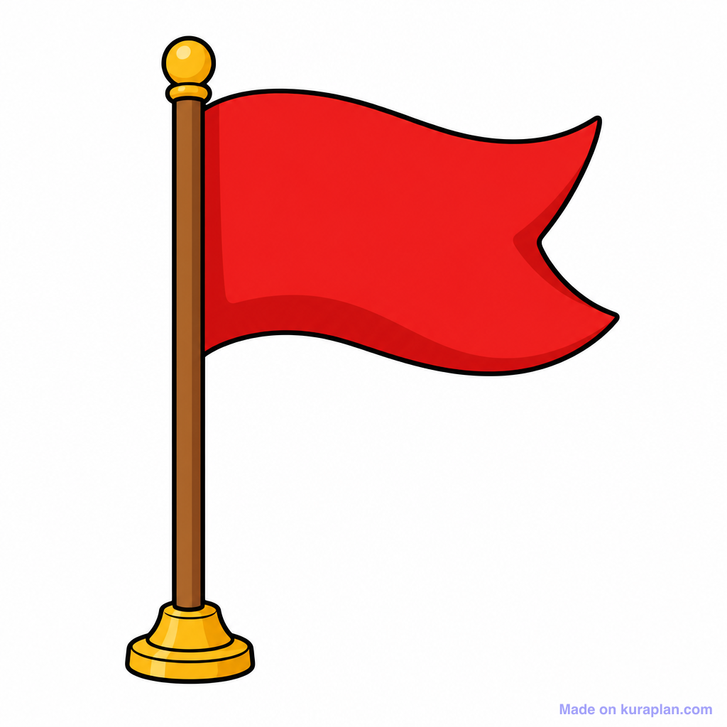 Marker Flag On Pole