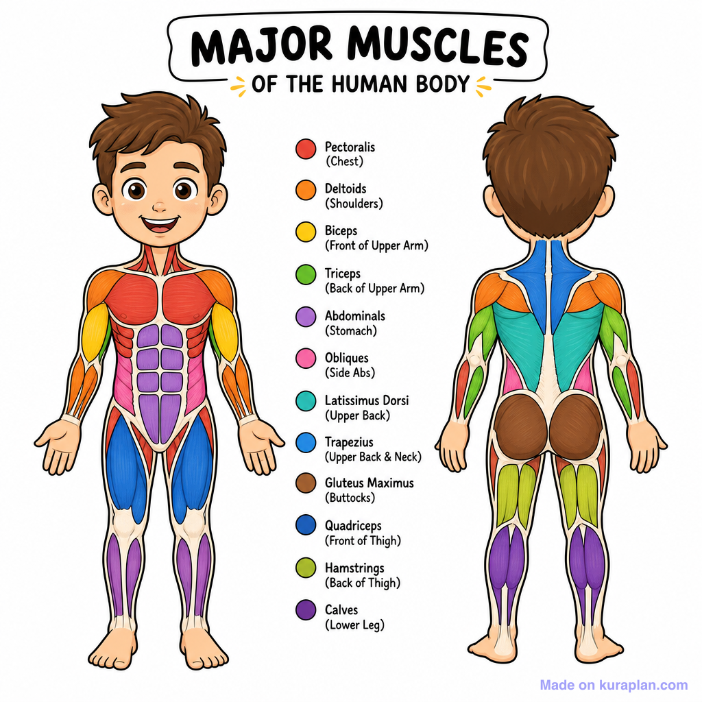 Muscles Of The Body Diagram For Kids Muscles Of The Body Diagram For Kids