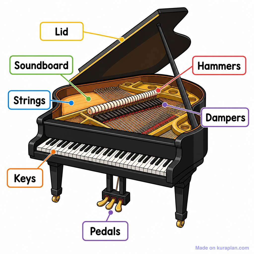 Free Piano Clipart for Teachers — 2 Printables | Kuraplan