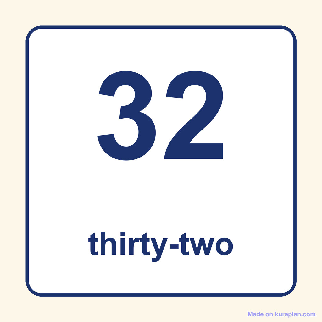 Word Thirty Two Free Word Thirty-Two Clipart for Teachers — 1 Printables | Kuraplan