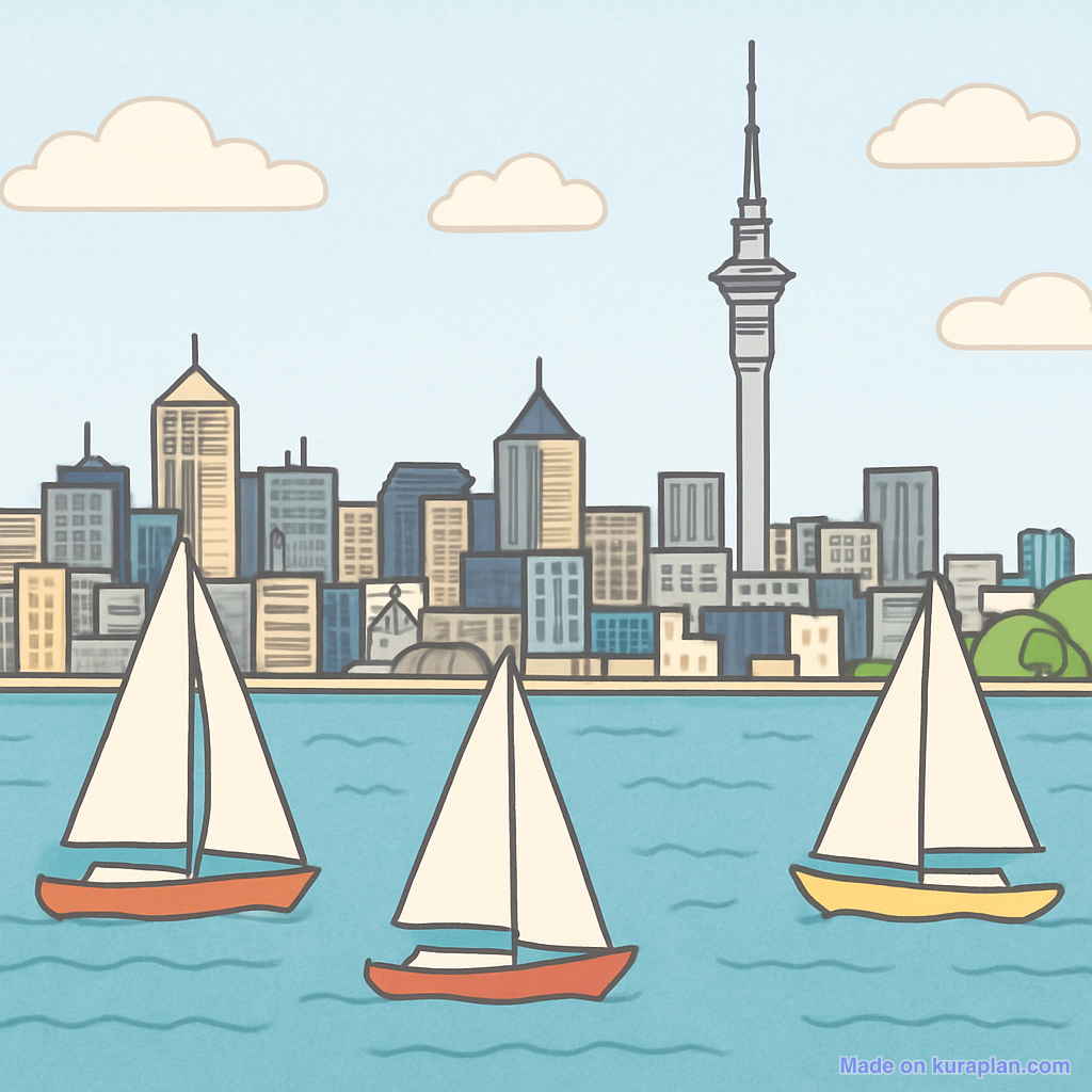 Auckland skyline with Sky Tower