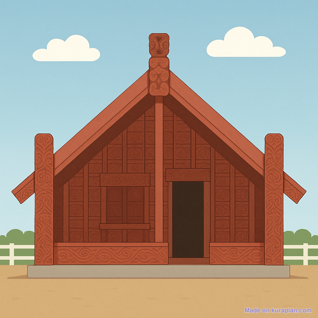 Marae — whare runanga (meeting house)