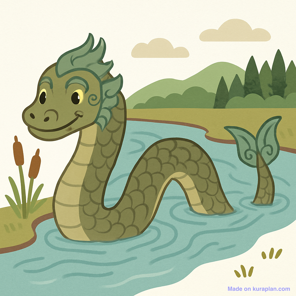 NZ Taniwha — friendly illustration