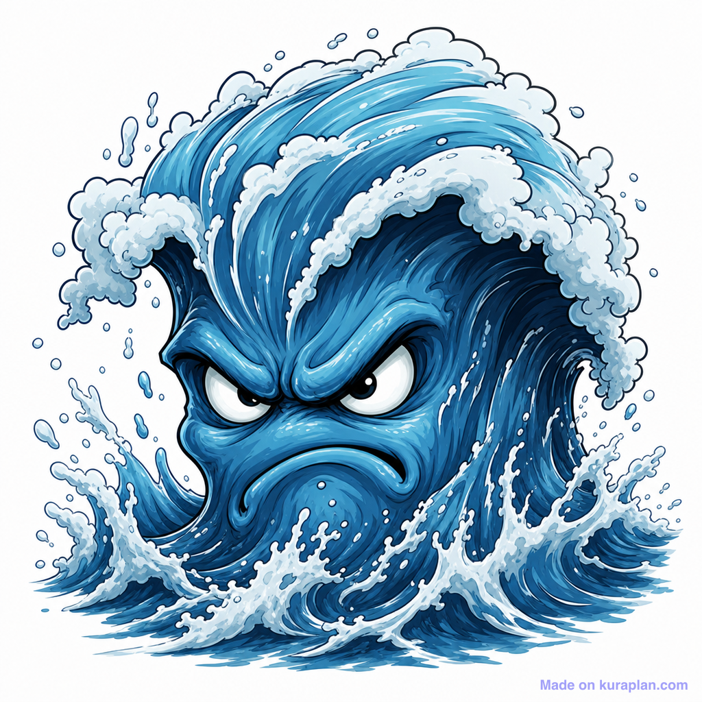 Personification Angry Waves