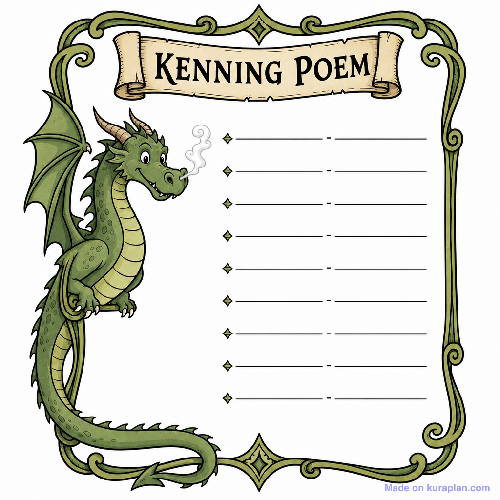 Poetry Kenning Dragon Template
