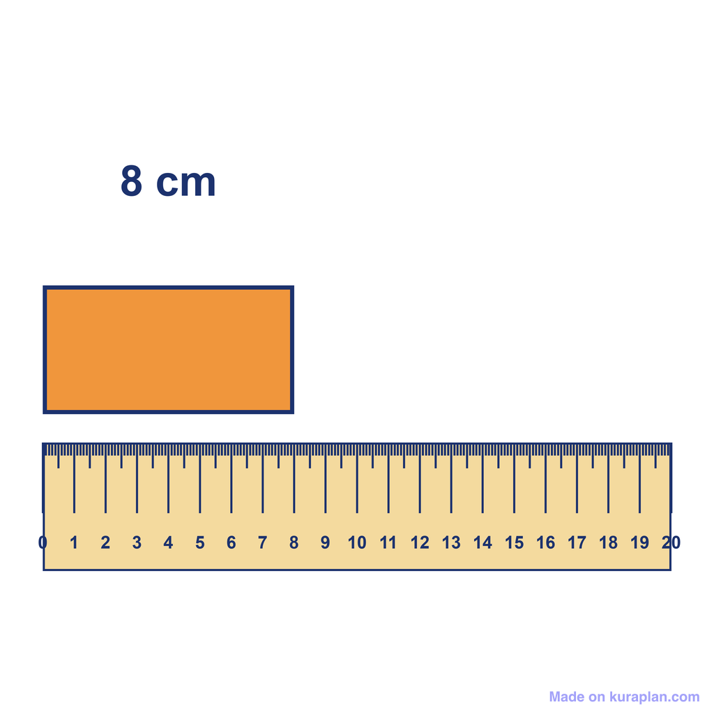 Ruler — Object Measuring 8 cm — Free Printable Diagram for Teachers ...