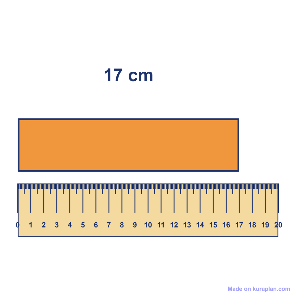 Ruler — Object Measuring 17 cm — Free Printable Diagram for Teachers ...