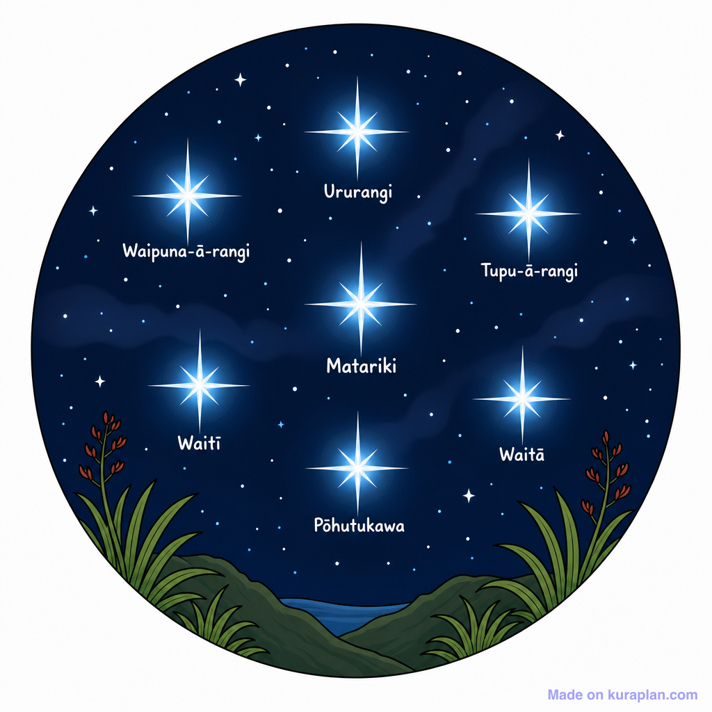 Seasonal Matariki Star Cluster
