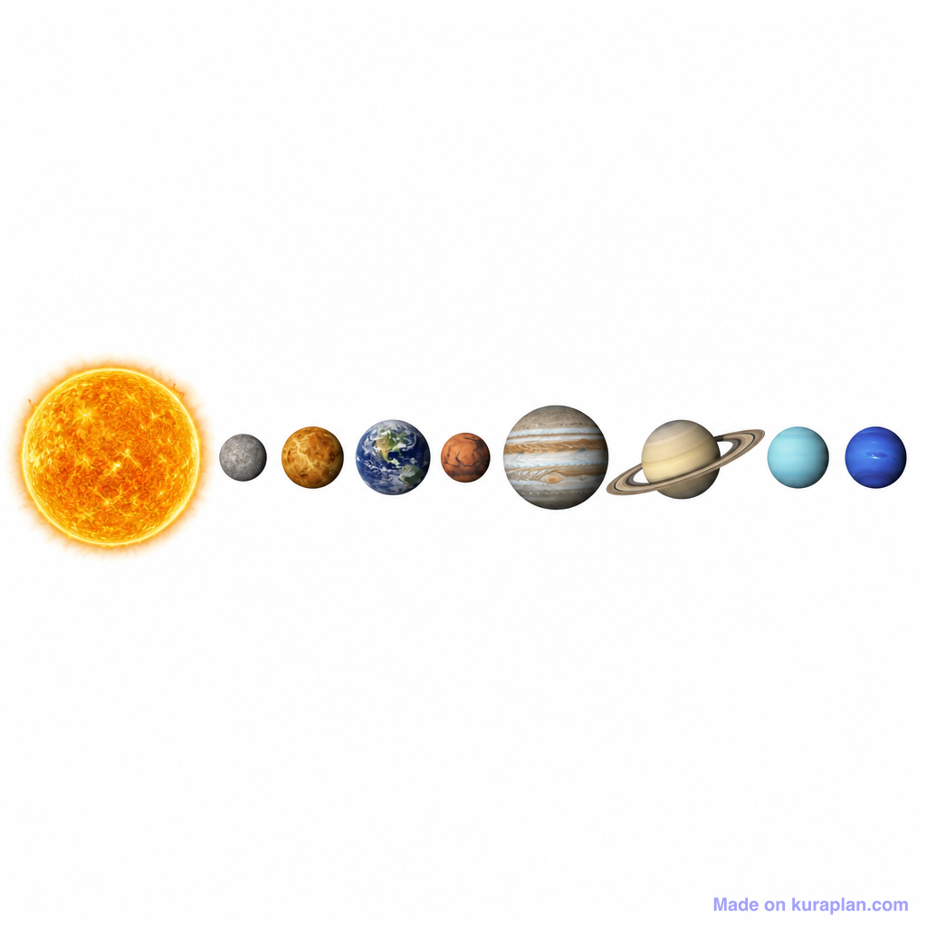 Solar System Diagram (Labelled Planets)