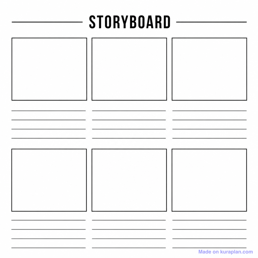Story Six Panel Storyboard Template — Free Printable Diagram for ...