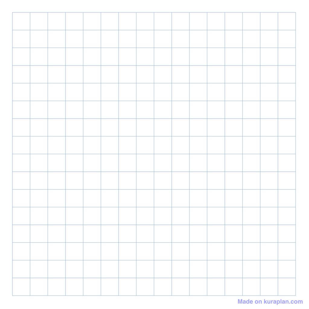 16 Graph Paper Grid Paper — 16×16 (blank) — Free Printable Diagram for Teachers | Kuraplan