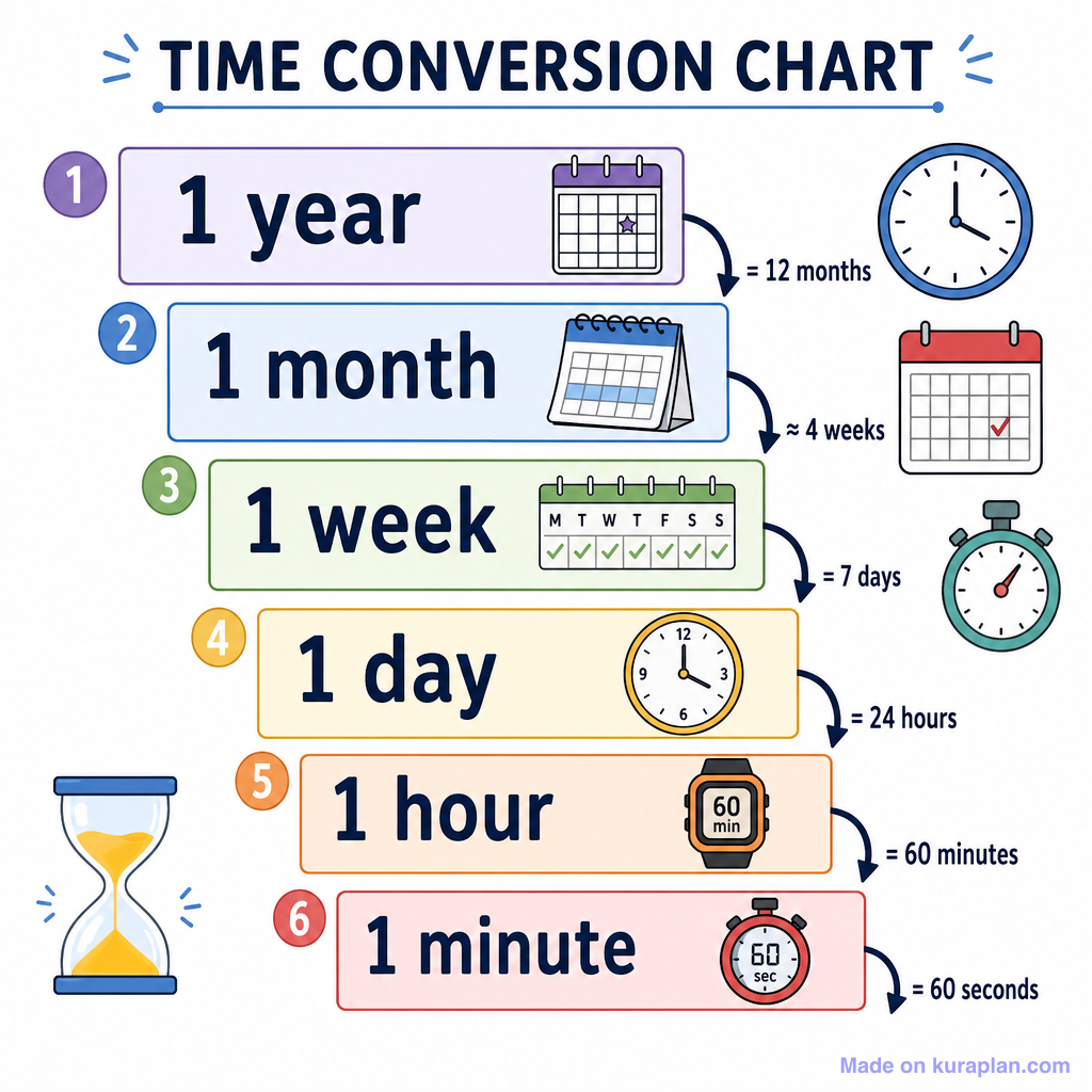 Time Conversion Chart (detailed) — Free Printable Clipart for Teachers ...