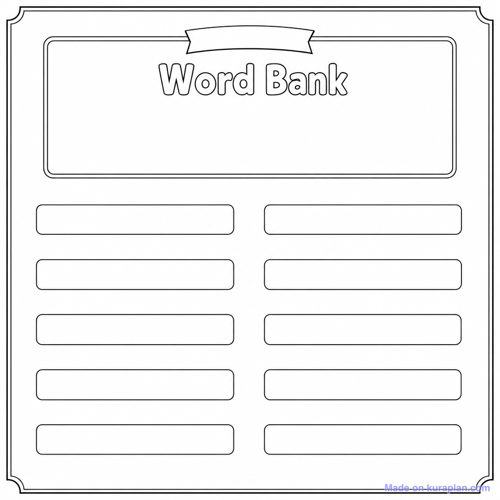 Word Bank Box 10 Words — Free Printable Clipart for Teachers | Kuraplan