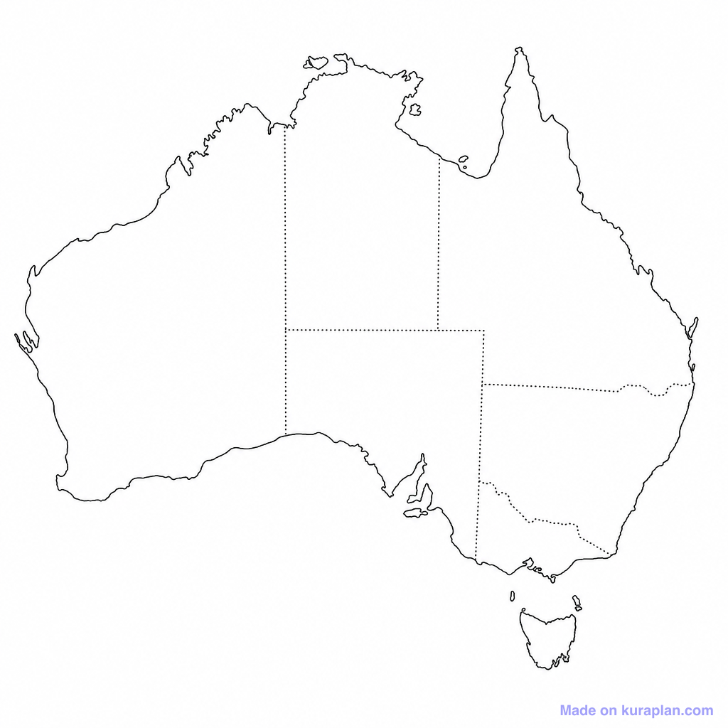 Australia Blank Map for Labels — Free Printable Clipart for Teachers ...