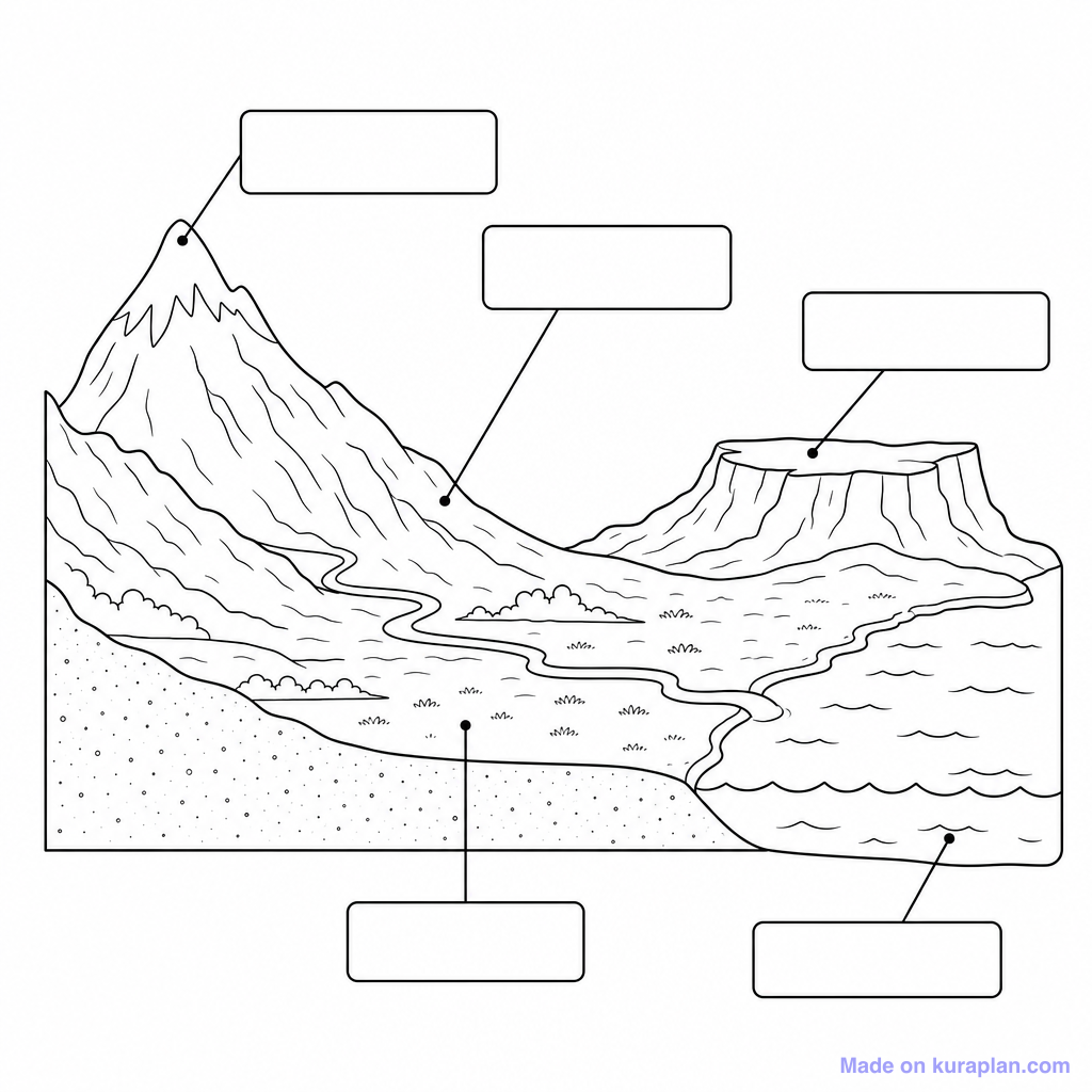 Landform Cross-Section Label Blank — Free Printable Clipart for ...