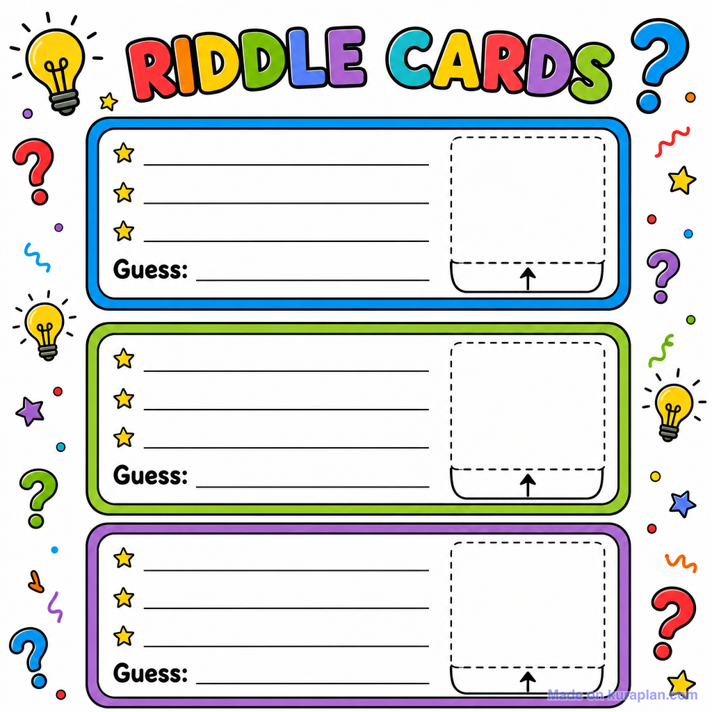 Albert Riddle Card Riddle Card Set — Free Printable Clipart for Teachers | Kuraplan