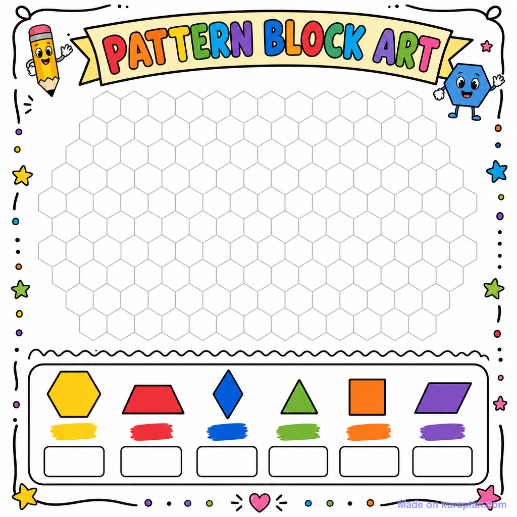 Pattern Block Design — Free Printable Clipart for Teachers | Kuraplan