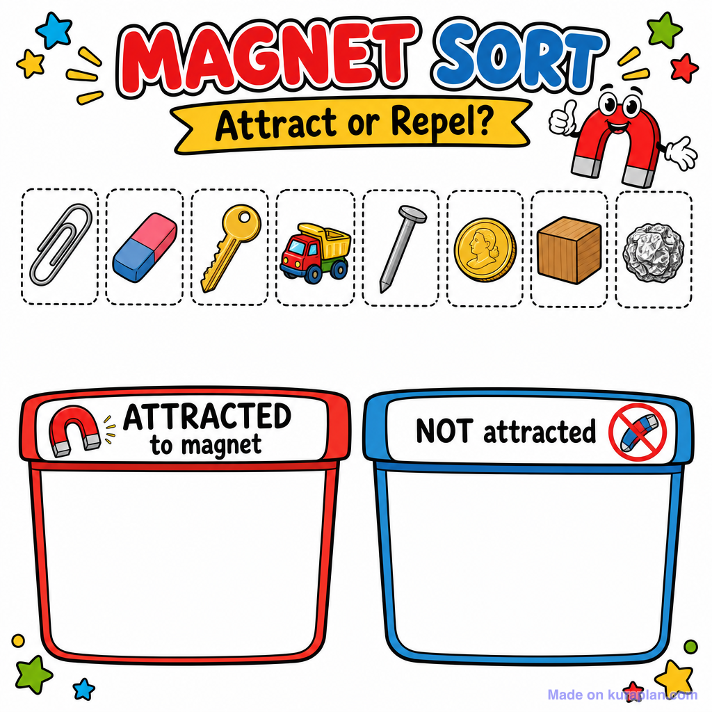 Magnet Attract-or-Repel Sort