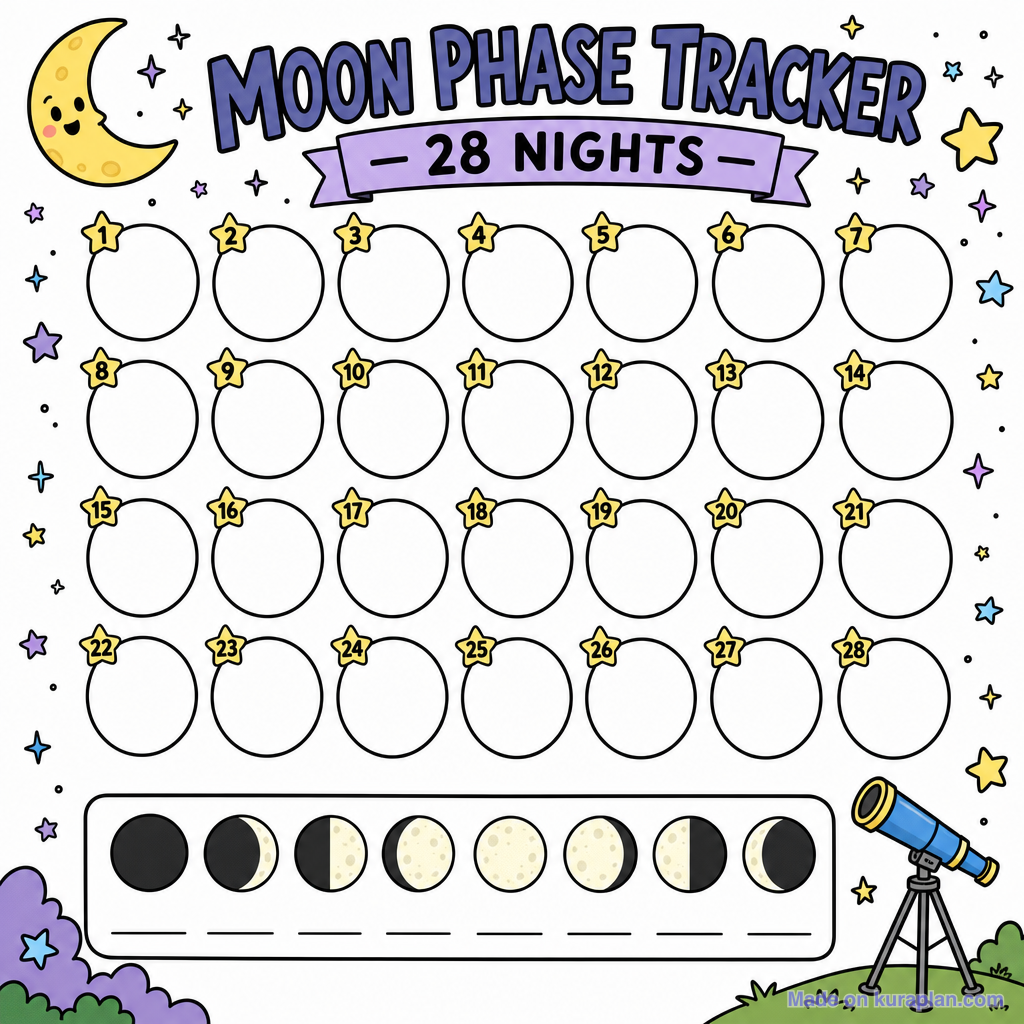 Moon Phase Tracker (28-Day)
