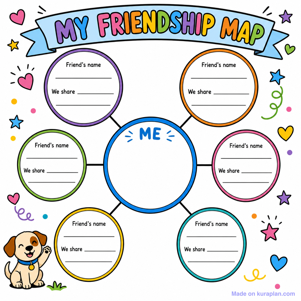 Friendship Map — Free Printable Clipart for Teachers | Kuraplan