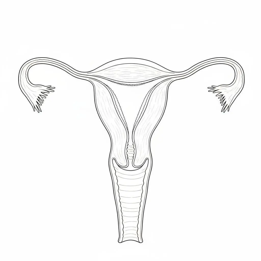 Female Reproductive System Diagram for labeling
