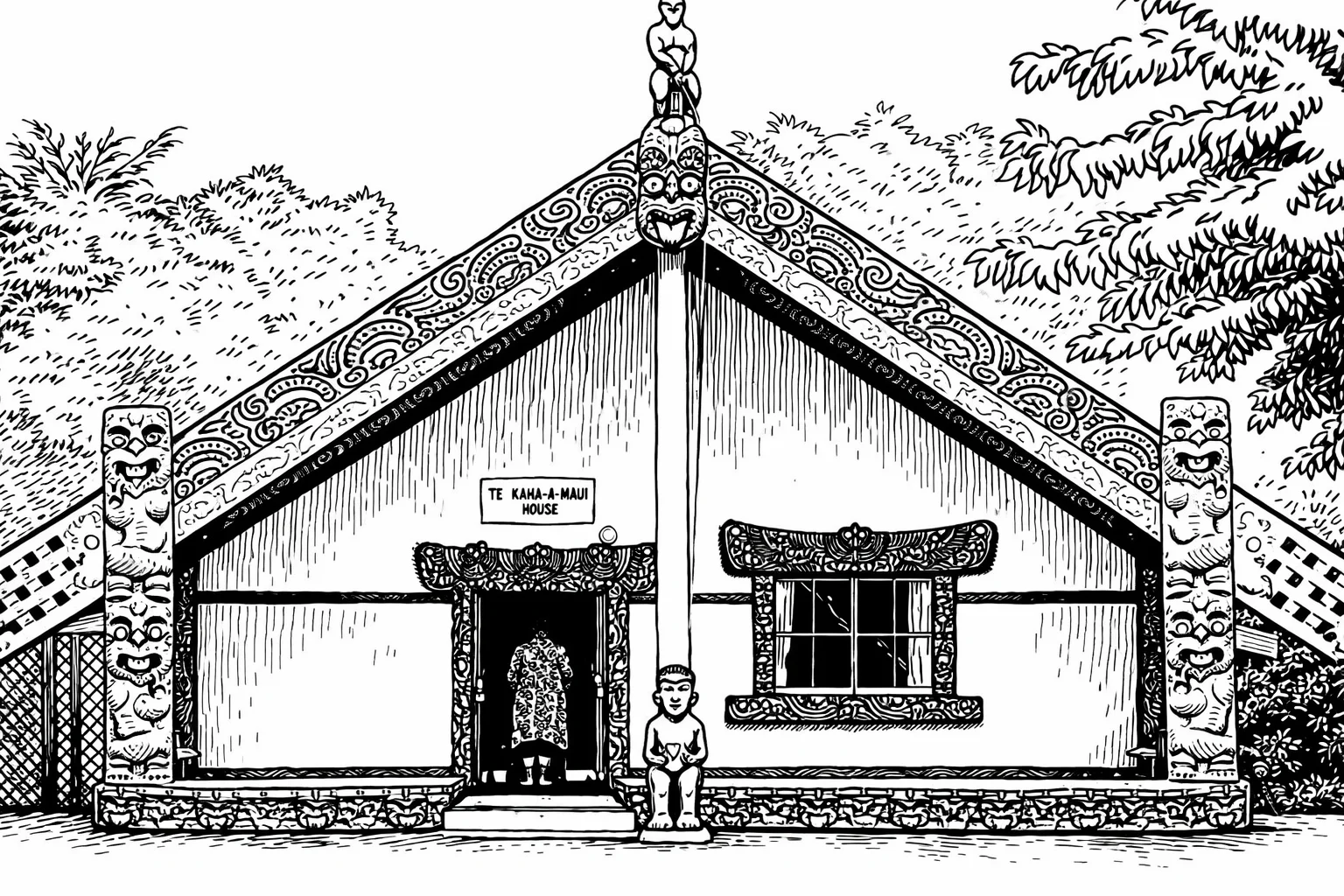 Marae illustration