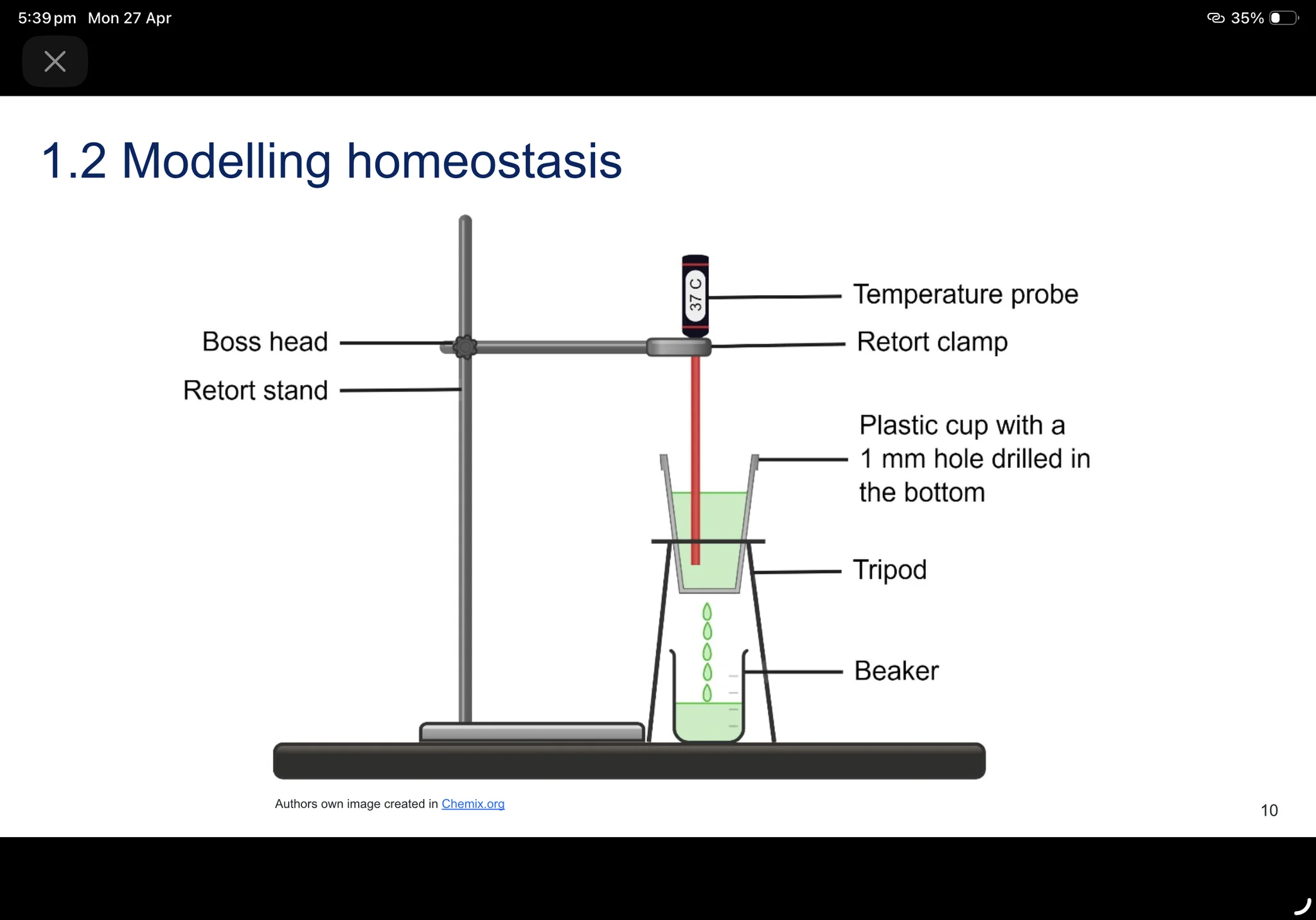Temperature Regulation Example